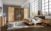 Schwebetürenschrank Cardiff, Eiche Bianco, teilmassiv/braun