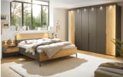 Schlafzimmer Bardolino, Havanna Nachbildung, 180 x 200 cm, Schrank 300 x 216 cm