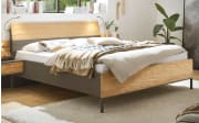 Schlafzimmer Bardolino, Havanna Nachbildung, 180 x 200 cm, Schrank 300 x 216 cm