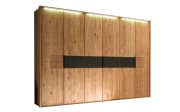 Drehtürenschrank WSM 1600, Wildeiche massiv/cubanit, 302 x 223 cm