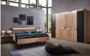 Schlafzimmer WSM 4300, Wildeiche massiv, 180 x 200 cm, Schrank 302 x 223 cm