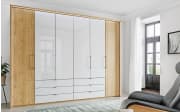 Drehtürenkleiderschrank Clivo 1000, Bianco Eiche Nachbildung/champagner