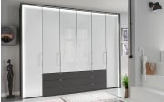 Falttürenschrank Clivo 2000, weiß/graphit