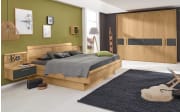 Schlafzimmer Montreal, Balkeneiche furniert, 180 x 200 cm, Schrank 269 x 229 cm