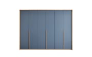 Schlafzimmer Malin, Blau/Balkeneiche, inkl. Nachtkonsolen