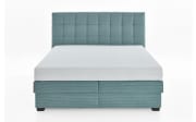 Boxspringbett OC-BX21088, Cord aqua, 180 x 200 cm, Härtegrad 2 und 3