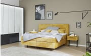 Boxspringbett Deluxe Edition, gelb, 180 x 200 cm