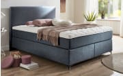 Boxspringbett Somo, Fluff Blue Horizont, 140 x 200 cm, Härtegrad 3