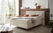 Boxspringbett Somo, creme, 180 x 200 cm, Härtegrad 2/3