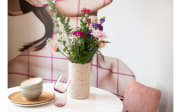 Vase Fajen aus Terrazzo in pink