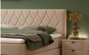 Boxspringbett Barell, perlgold, 180 x 200 cm, Härtegrad 3 und 4, inkl. Premium Topper
