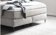 Boxspringbett Barell, Capulet falcon, 180 x 200 cm, Härtegrad 3 und 4, inkl. Premium Topper