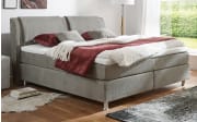 Boxspringbett Luvara BX VZ3, silver, 180 x 200 cm, Härtegrad 2 und 3