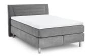 Boxspringbett Luvara, grau, 140 x 200 cm, Härtegrad 3
