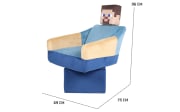 Minecraft Drehsessel Steve, blau/beige