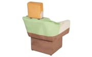 Minecraft Drehsessel Alex, grün/braun/beige