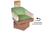 Minecraft Drehsessel Alex, grün/braun/beige
