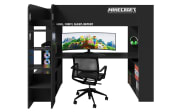 Minecraft Kojenbett, schwarz carbon Nachbildung, 90 x 200 cm