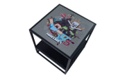 Minecraft Beistelltisch, schwarz, quadratisch