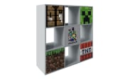 Minecraft Regal mit Türen, grau