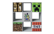 Minecraft Regal mit Türen, grau