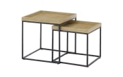 Couchtisch Ubeda, Eiche furniert/schwarz