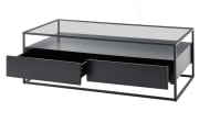 Couchtisch Evora, schwarz, inkl. Schubkästen