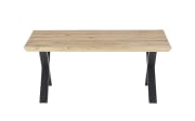 Couchtisch Asola, Asteiche massiv/schwarz