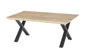 Couchtisch Asola, Asteiche massiv/schwarz