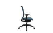 Bürostuhl Sitness Airwork, Textilbezug blau, Kunststofffußkreuz schwarz