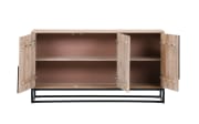 Sideboard Atari, Mangoholz/schwarz, inkl. Softclose Funktion 