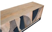 Sideboard Atari, Mangoholz/schwarz, inkl. Softclose Funktion 