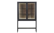 Vitrine Showcase, Akazie/schwarz, inkl. LED-Beleuchtung