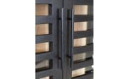 Vitrine Showcase, Akazie/schwarz, inkl. LED-Beleuchtung