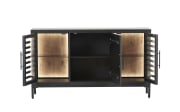 Sideboard  Showcase, Akazie/schwarz, inkl. LED-Beleuchtung