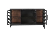 Sideboard  Showcase, Akazie/schwarz, inkl. LED-Beleuchtung