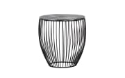 Beistelltisch Coffee, Aluminium/schwarz