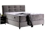 Polsterbett Naomi, grau, 180 x 200 cm, inkl. Bettkasten