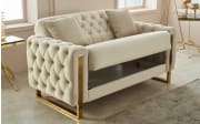 Kippsofa 2-Sitzer Crystal, creme, inkl. Kippfunktion
