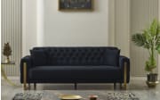 Kippsofa 3-Sitzer Crystal, schwarz, inkl. Kippfunktion