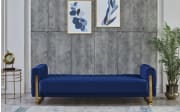 Kippsofa 3-Sitzer Crystal, blau, inkl. Kippfunktion