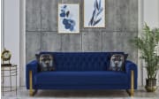 Kippsofa 3-Sitzer Crystal, blau, inkl. Kippfunktion