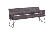 Bank Pinero mit Armlehnen, grey