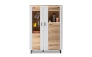 Vitrine Torano, lightgrey supermatt, Coast Evoke Eiche Nachbildung