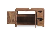 Waschbeckenunterschrank Yoga, massives Shishamholz 
