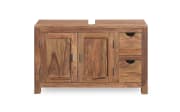 Waschbeckenunterschrank Yoga, massives Shishamholz 