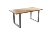 Esstisch Mesa verde, Eiche/silberfarbig