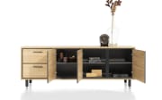 Sideboard Ostrava, Eiche vintage/schwarz