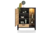 Highboard Sardinie, Laminato natural vintage, inkl. LED-Beleuchtung