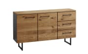 Sideboard Malika, Charakter-Eiche massiv /anthrazit